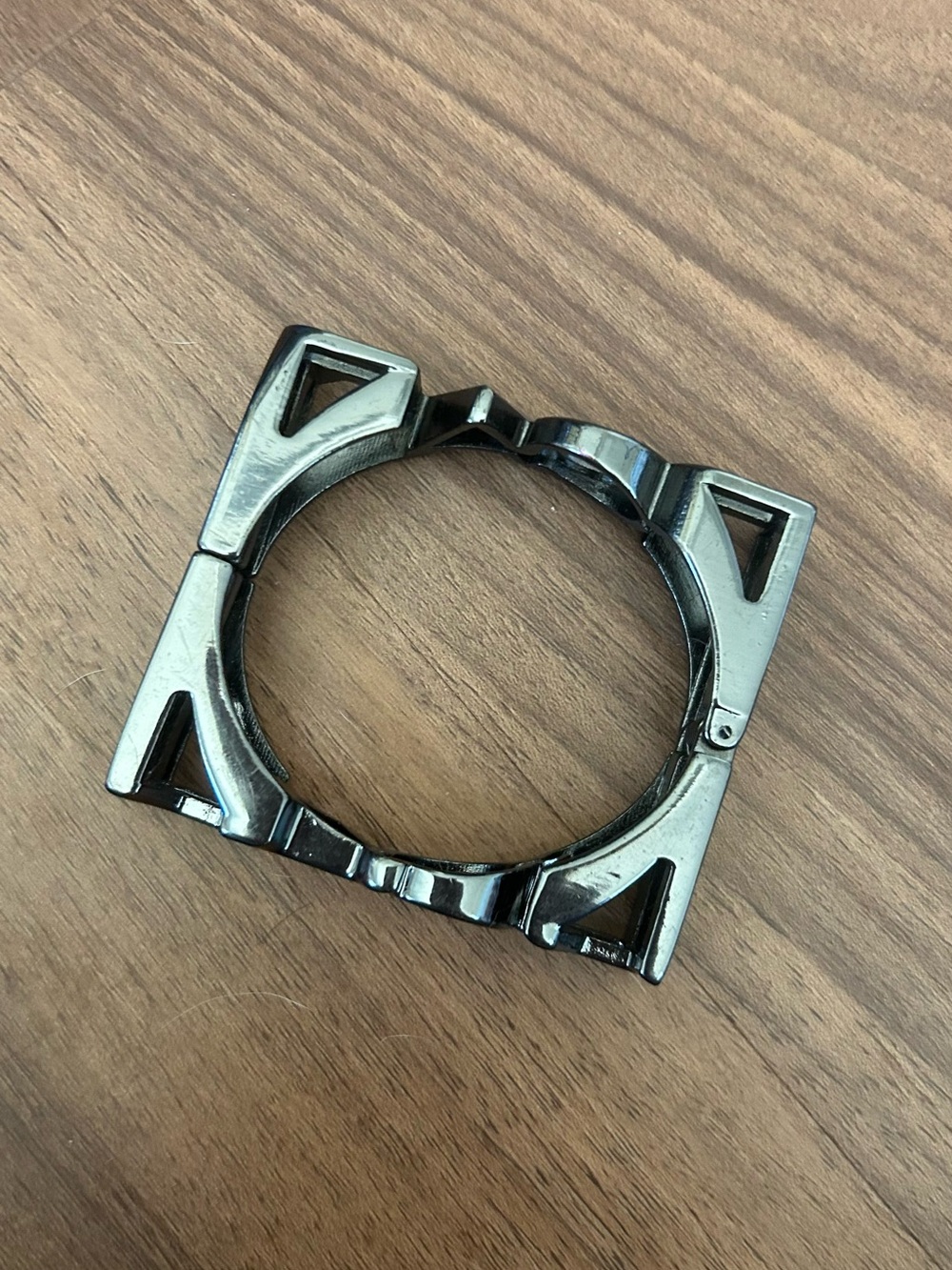 “Roar” Gunmetal Silver Letter Spell Out Chunky Word / Writing Bracelet - Picture 6 of 13